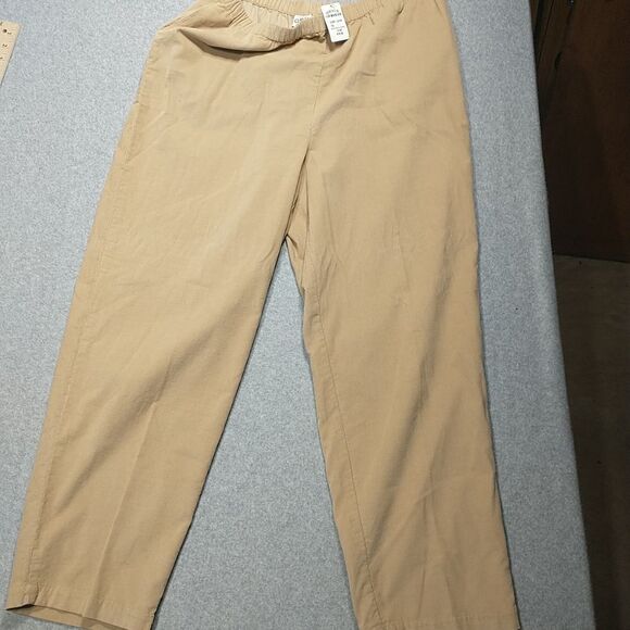 Orvis Pants Womens XLarge Brown Elastic Waist Cotton Pockets. - Picture 1 of 9